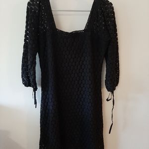 Solitaire Black Crochet Dress Size M